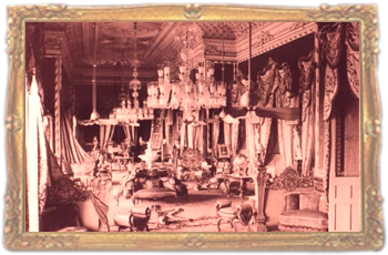 Drawing room of the Falaknuma Palace. Drawing room of the Falaknuma Palace.